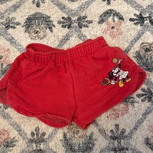 Zara Red Kids Shorts with Tennis Cartoon